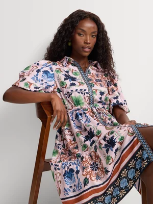 Women's Mandi Multi Border Print Midi Dress