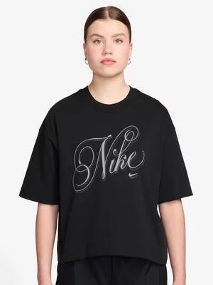 Nike Women's NSW Boxy Script Black T-shirt