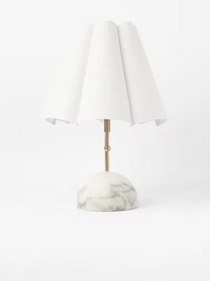 White Marble Table Lamp 35cm
