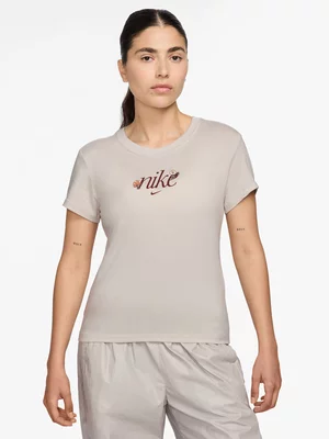 Nike Womens Sportswear Chill Knit Cream Tee