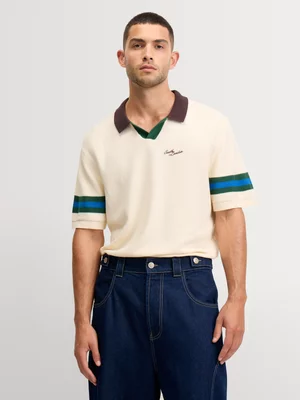 Men's Cotton On White Knitted Football Jersey