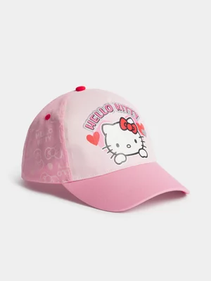 Jet Younger Girls Hello Kitty Pink Peak Cap