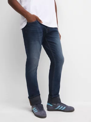 Redbat Men's Dark Blue Straight Leg Jeans