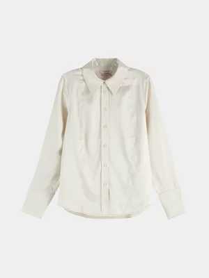 Women's Scotch & Soda Cream Core Satin Shirt