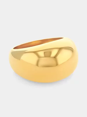 Gold Plated Sterling Silver Bold Dome Ring