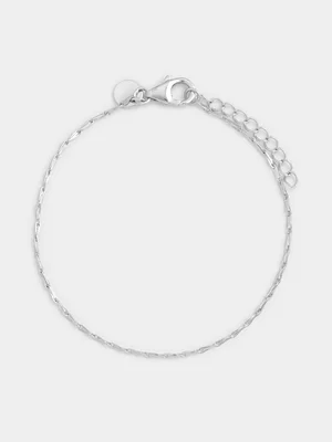 Sterling Silver Teardrop Link Bracelet