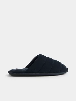 Jet Men's Navy Corduroy Mule Slippers