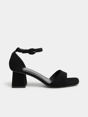 Jet Women's Black Basic Block Heel Sandal