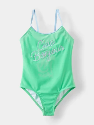 Cotton On Kids Green Helen Frill Back One Piece