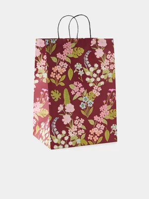 TYPO Red Floral Gift Bag - Large