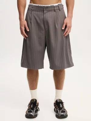 Men's Cotton On charcoal Super Baggy Pleated Shorts