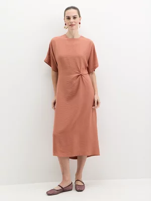 Exact Women's Mocha Twist Front Dress