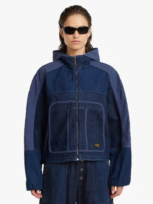 G-Star Woman's Hooded Track Dark Blue Jacket