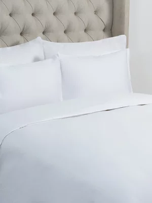 Grace Collection Smoothest Duvet Cover Set 200 Thread Count White