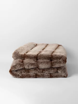 Broad Rib Faux Fur Blanket 150x180