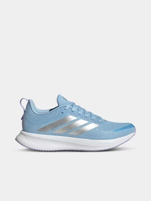 adidas Womens Runblaze Clear Sky/Silver Metallic Running Shoes 