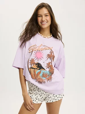 Women's Cotton On Purple The Oversized T-shirt