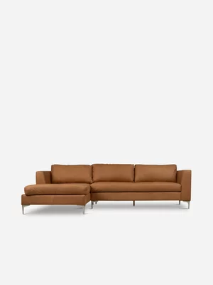 Loxton Corner Unit Couch LHF Leather Okovango Tan