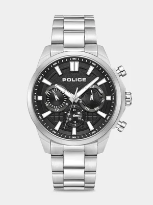 Police Rangy Stainless Steel Black Dial Bracelet Watch 