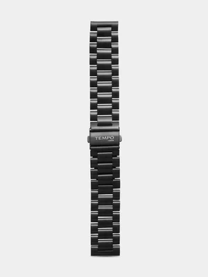 Tempo Pulse Black Plated Bracelet Strap 