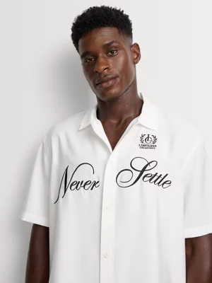 Markham Men's Relaxed Fit Ecru Shirt