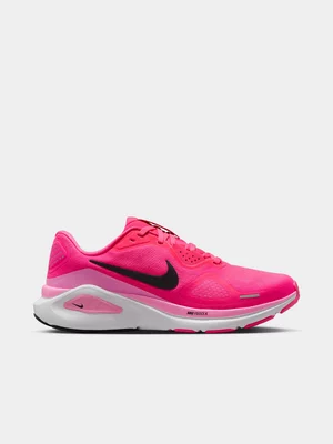 Nike Womens Structure 26 Hyper Pink/Black Running Shoes 