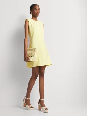 Shoulder Pads Shift Dress