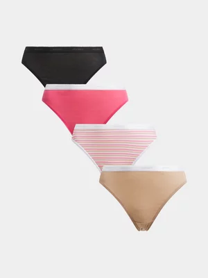 Jet Women's 4 Pack Multicolour French Cut