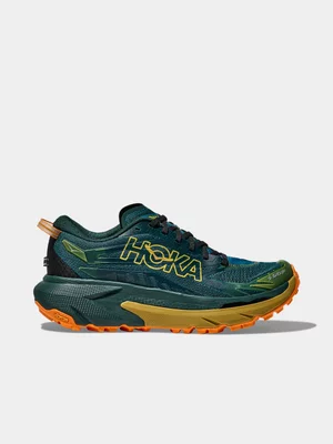 HOKA Mens Mafate 5 Tidal Wave/Mustard Seed Trail Running Shoes 