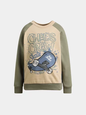 Exact Younger Boy's Natural & Fatigue Graphic Sweat Top 