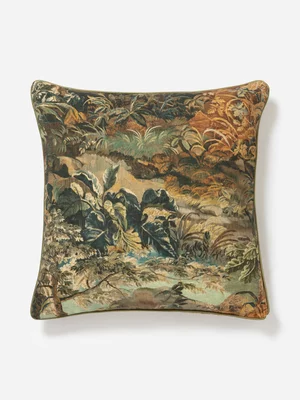 Designer Guild Farm Forest Print Scatter Cushion Gold 60x60cm