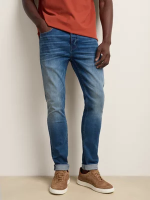 Fabiani Men's Blue Medium Wash Skinny Denim Jeans