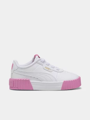 Toddlers Puma Carina 3.0 AC White/Pink Sneaker