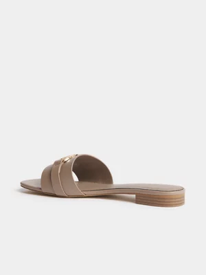 FF Hardware Flat Slip On Sandals