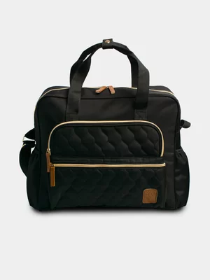 Baby Bowler Black Nappy Bag