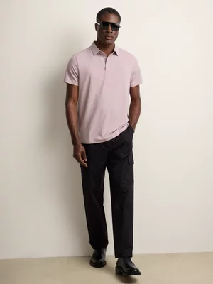 Fabiani Men's Pink Bonded Hem Polo Shirt