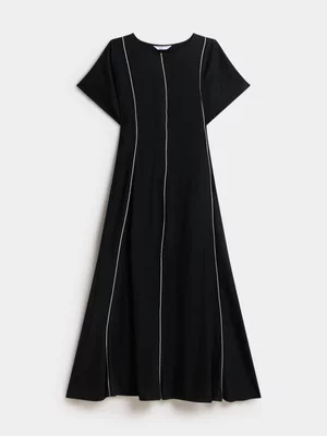 Batwing Panelled Column Maxi Dress