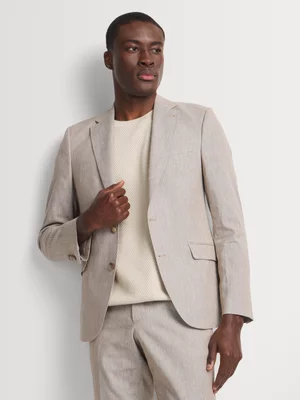 Fabiani Men's Beige Natural Linen Suit Jacket