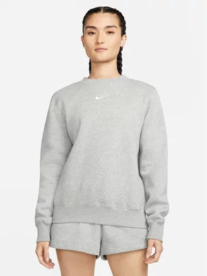 Nike Womens Sportswear Phoenix Fleece Grey Heather Sweat Top