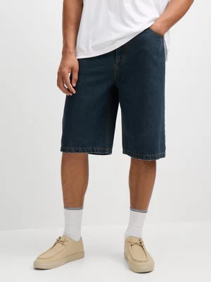 Exact Men's Dark Wash Denim Baggy Jorts 