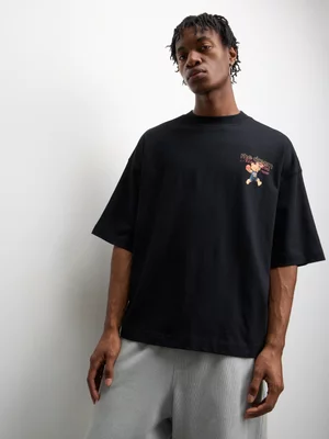 Redbat Athletics Men's Black Graphic T-Shirt