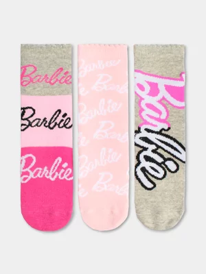 Barbie Pink 3Pk Anklet Socks