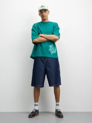 The FIX Men's medium Wash Carpenter Denim Shorts