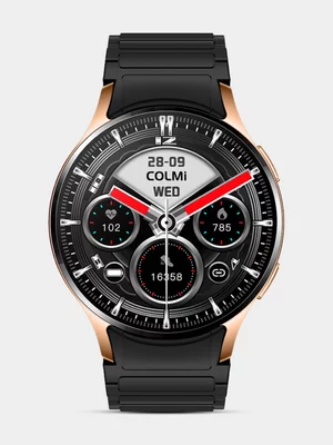 Colmi i28 Ultra Rose & Black Silicone Smart Watch