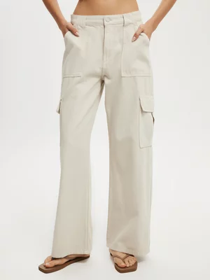 Women's Cotton On Taupe Relaxed Cargo Jeans
