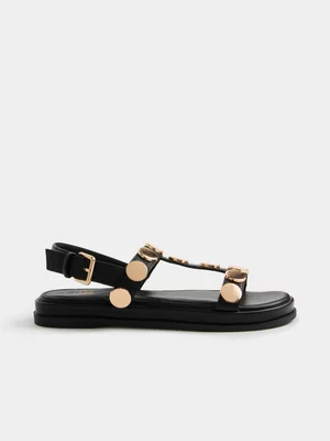 Gold Discs Moulded Sandals