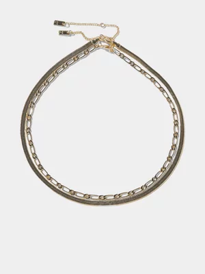 Women's Cotton On Gold 2Pk Fine Chain Necklace