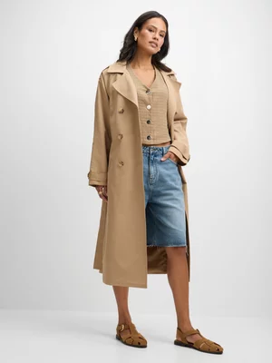 Jet Women's Camel Trench Coat