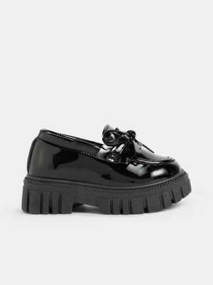Jet Younger Girls Black Loafer