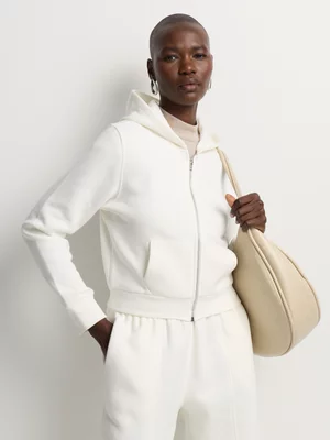 Co-Ord Cropped Zip Through Hoodie